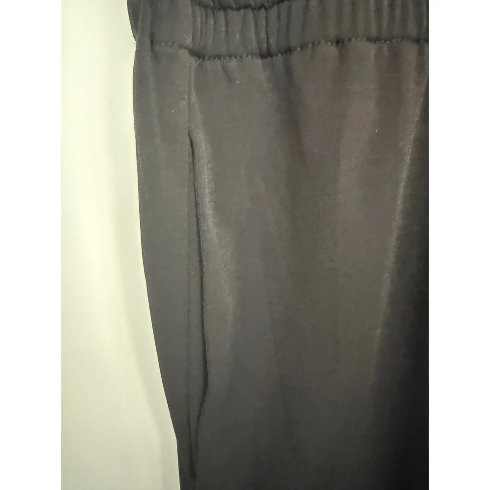 Magnolia Grace Black Embroidered V-Neck Wide Leg Jumpsuit Womens Medium